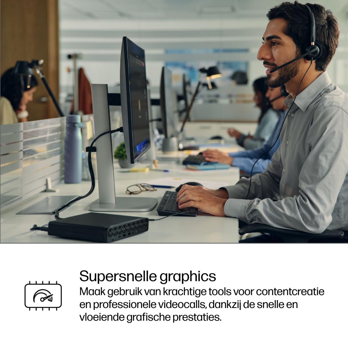 ProDesk 4 Mini G1i AI - Core Ultra 5 235T - 16GB RAM - 512GB SSD - Win11 Pro - Azerty Belgian