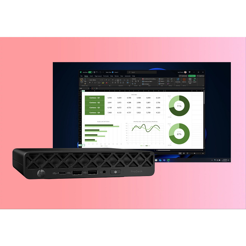 ProDesk 4 Mini G1i AI - Core Ultra 5 235T - 16GB RAM - 512GB SSD - Win11 Pro - Qwerty US/Int''l