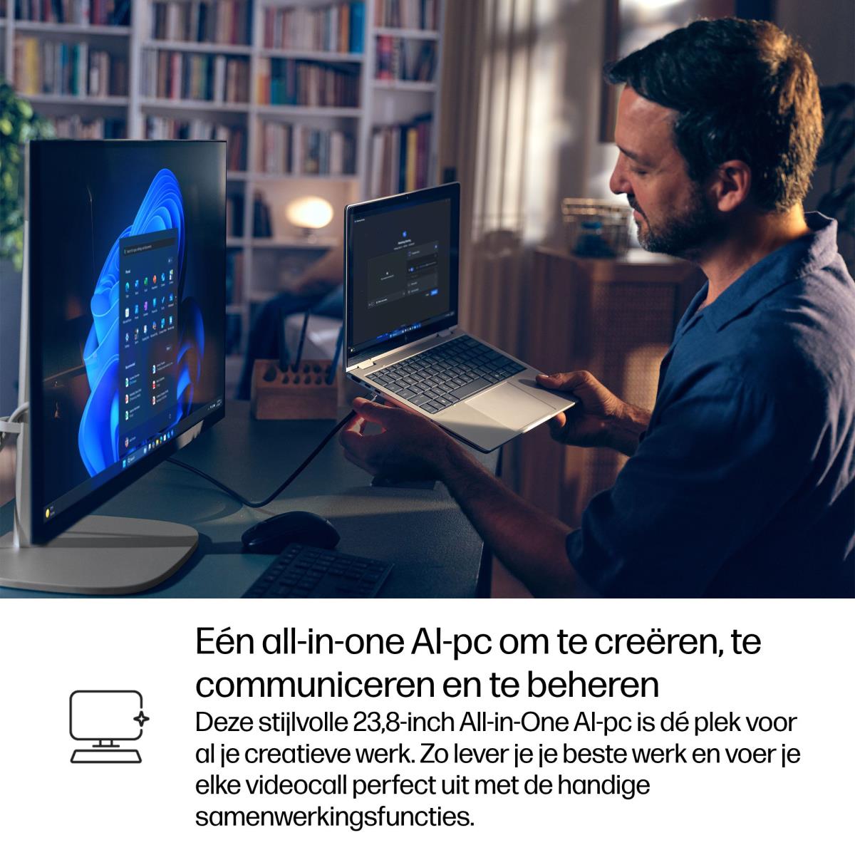 EliteStudio 8 AiO G1i - 23.8in - Core Ultra 5 235 - 16GB RAM - 512GB SSD - Win11 Pro - Azerty Belgian