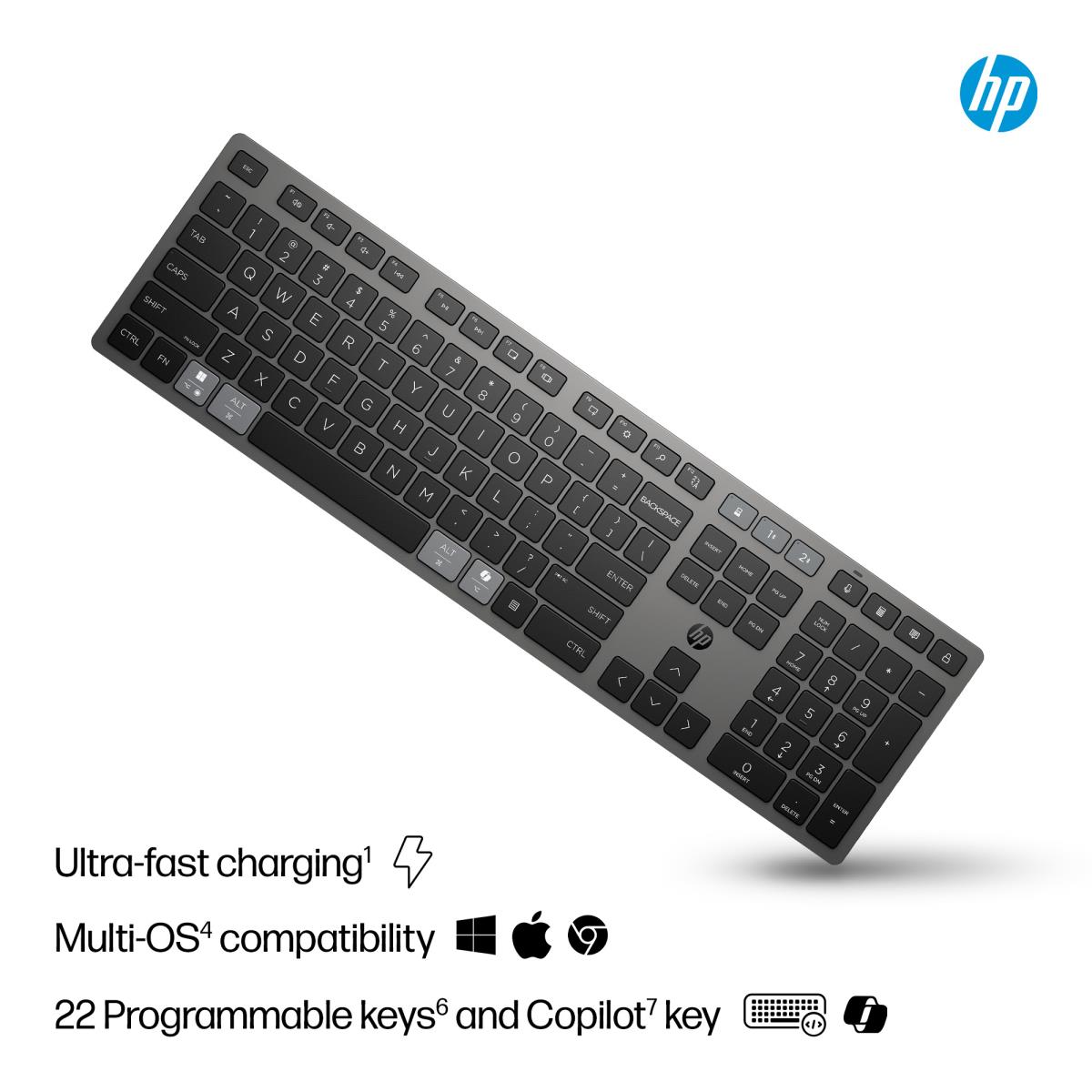 Multi-Device Rechargeable Wireless Keyboard 720 - Qwerty Int'l