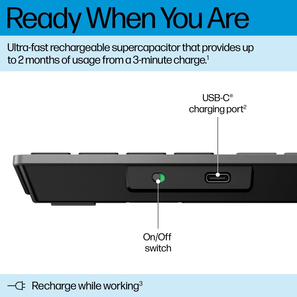 Multi-Device Rechargeable Wireless Keyboard 720 - Qwerty Int'l