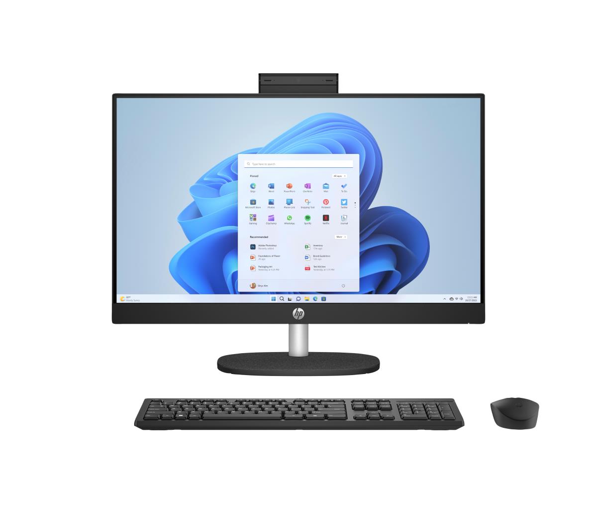HP AiO 24-cr0060nb - 24in - R5 7520U - 16GB RAM - 512GB SSD - Win11 Home - Azerty Belgian