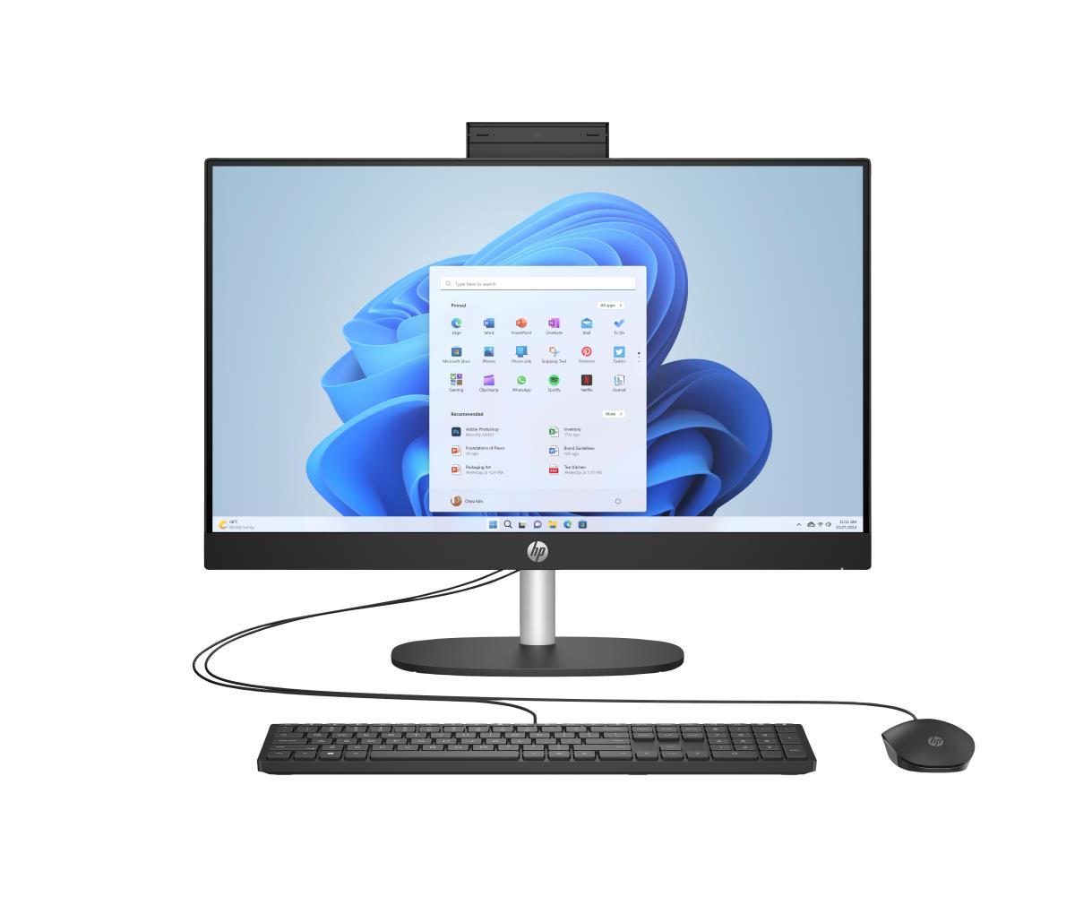 HP AiO 24-cr0060nb - 24in - R5 7520U - 16GB RAM - 512GB SSD - Win11 Home - Azerty Belgian