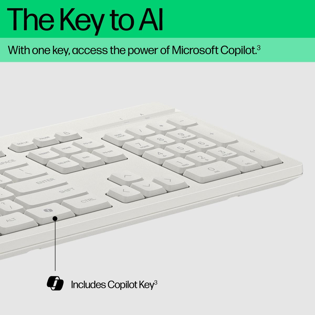 Wired Keyboard and Mouse 225 - White - Qwerty Int'l