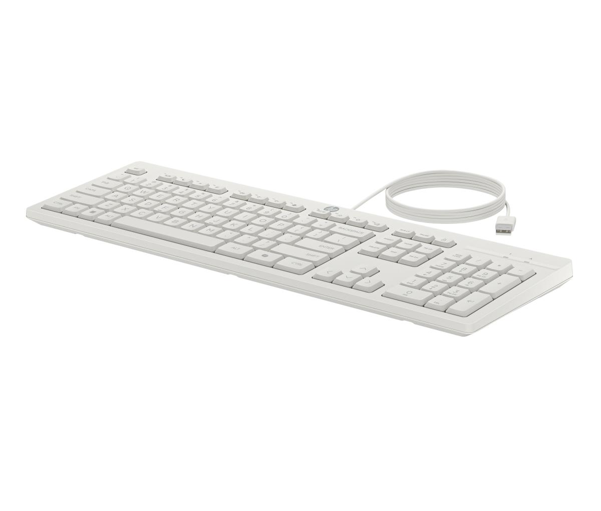 Wired Keyboard and Mouse 225 - White - Qwerty Int'l