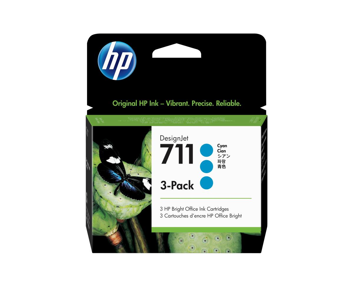Ink Cartridge - No 711 - 29ml - Cyan - 3 Pack