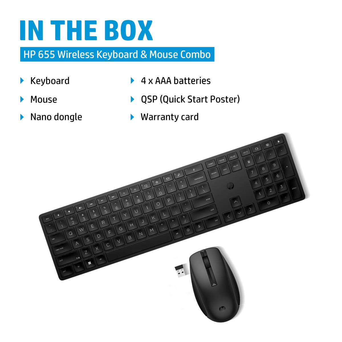 Wireless Keyboard and Mouse 655 - Qwerty Italy