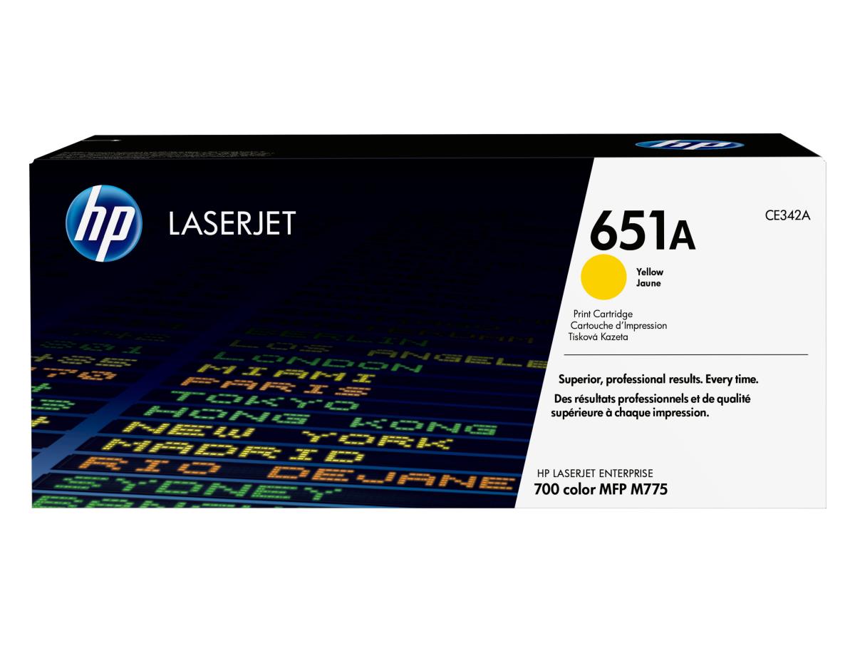 Toner Cartridge - No 651A - 16k Pages - Yellow
