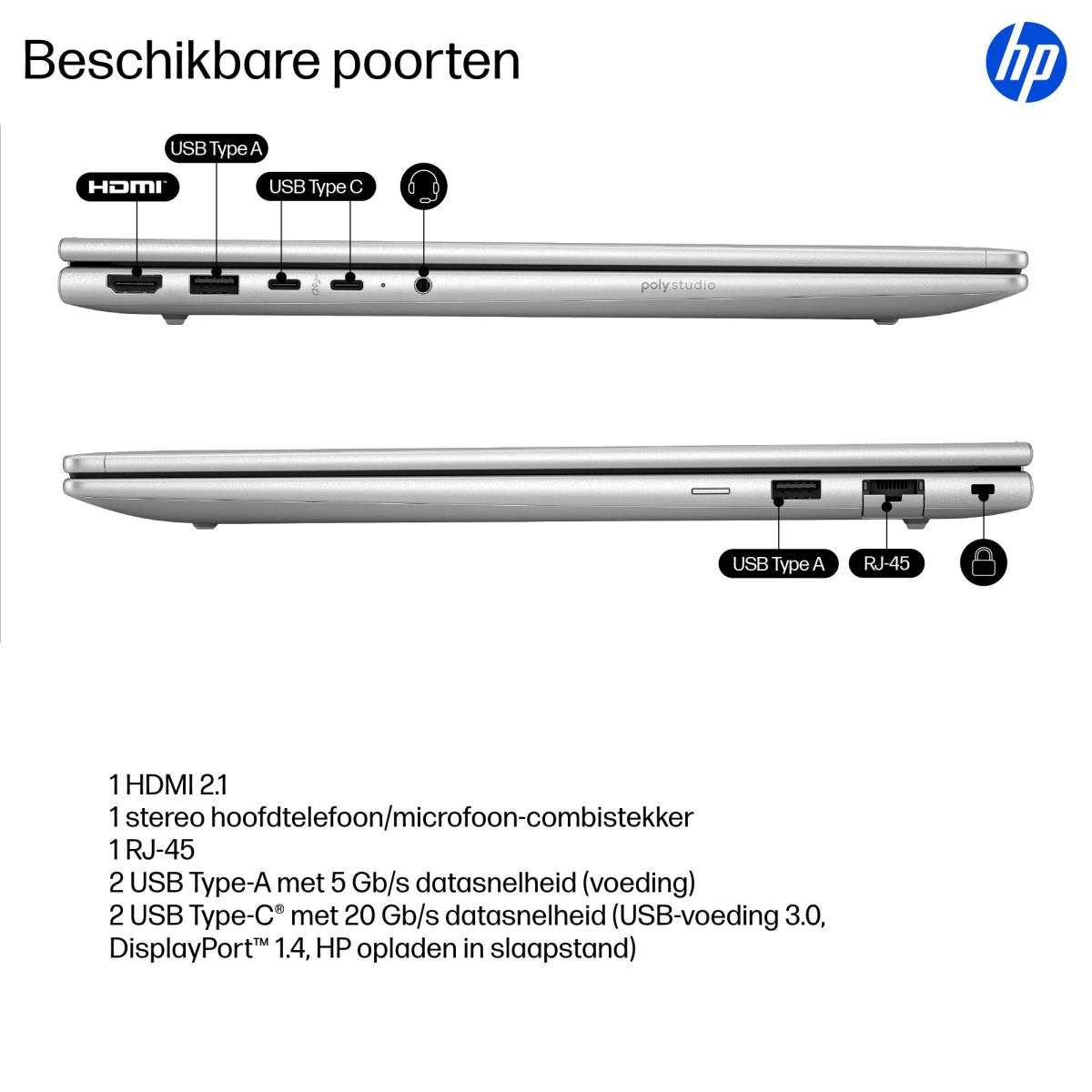 ProBook 4 G1i AI - 16in - Core Ultra 7 255U - 16GB RAM - 512GB SSD - Win11 Pro - Azerty Belgian