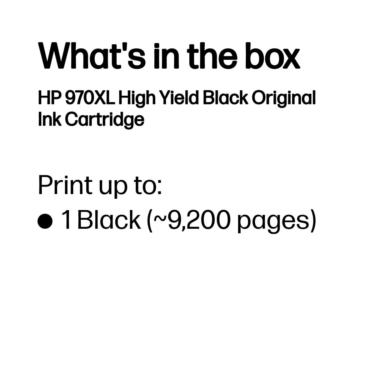 Ink Cartridge - No 970xl - 9.2k Pages - Black