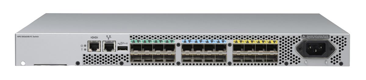 HPE SN3600B 32GB 24/24 Power Pack+ 24-port 32GB Short Wave SFP28 Fibre Channel Switch