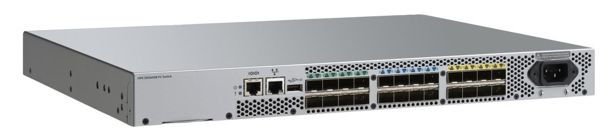 HPE SN3600B 32GB 24/24 Power Pack+ 24-port 16Gb Short Wave SFP+ Fibre Channel Switch
