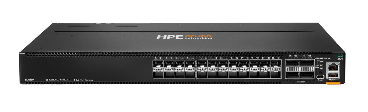 Aruba Networking CX 8100 24x10G SFP+ 4x40/100G QSFP28 BF Airflow 3Fan 2AC PSU Switch Bundle
