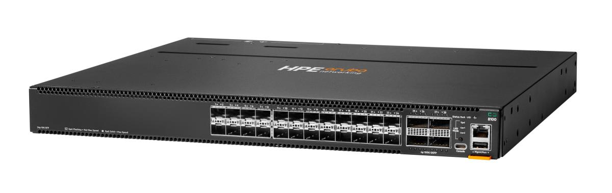 Aruba Networking CX 8100 24x10G SFP+ 4x40/100G QSFP28 BF Airflow 3Fan 2AC PSU Switch Bundle