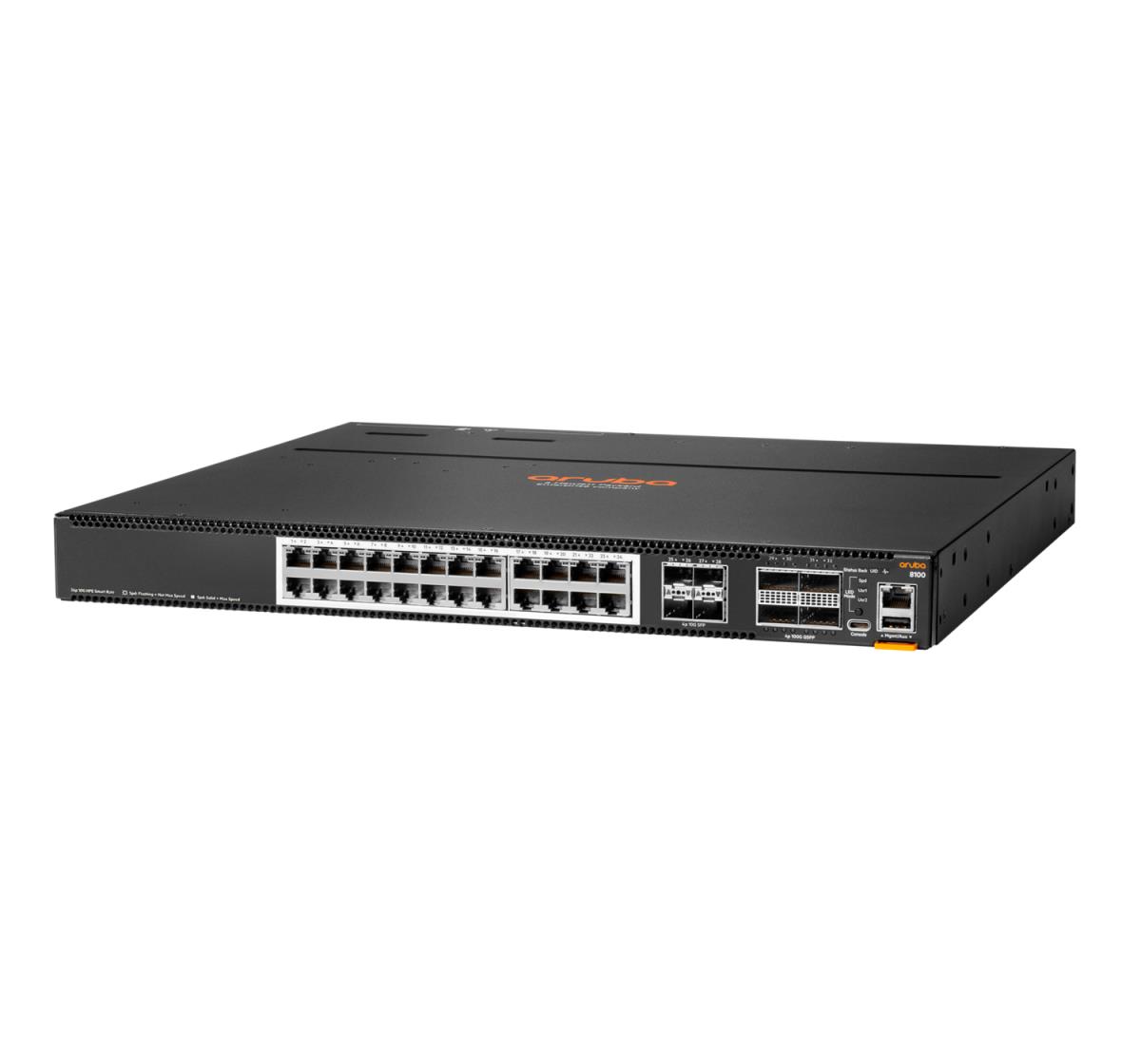 Aruba Networking CX 8100 24x10G Base-T 4x10G SFP+ 4x40/100G QSFP28 FB 3Fan 2AC PSU Switch Bundle
