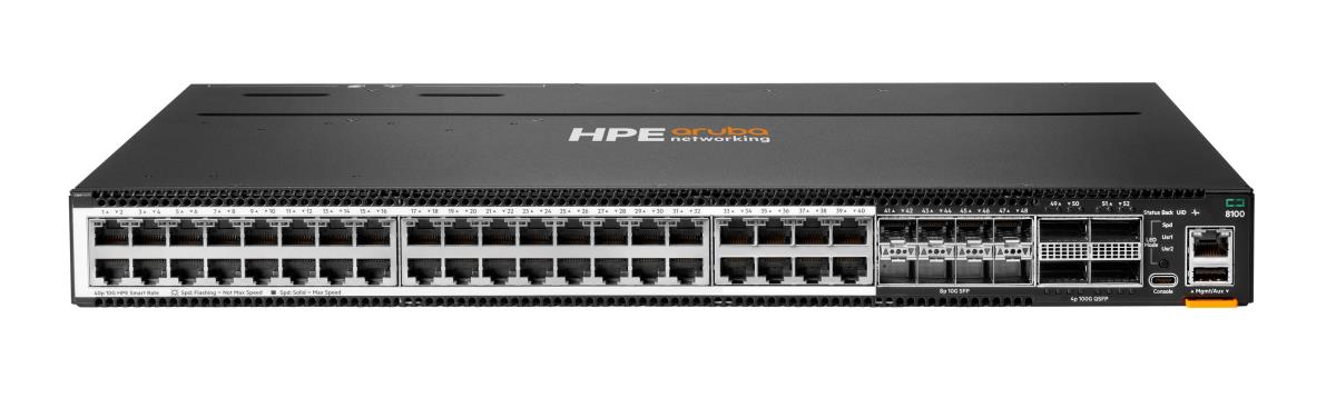 Aruba Networking CX 8100 40x10G Base-T 8x10G SFP+ 4x40/100G QSFP28 FB 3Fan 2AC PSU Switch Bundle