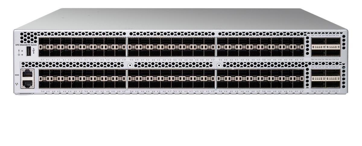 HPE SN6650B 32GB 128/96 Power Pack+ 96-port 32GB Short Wave SFP+ Integrated Fibre Channel Switch