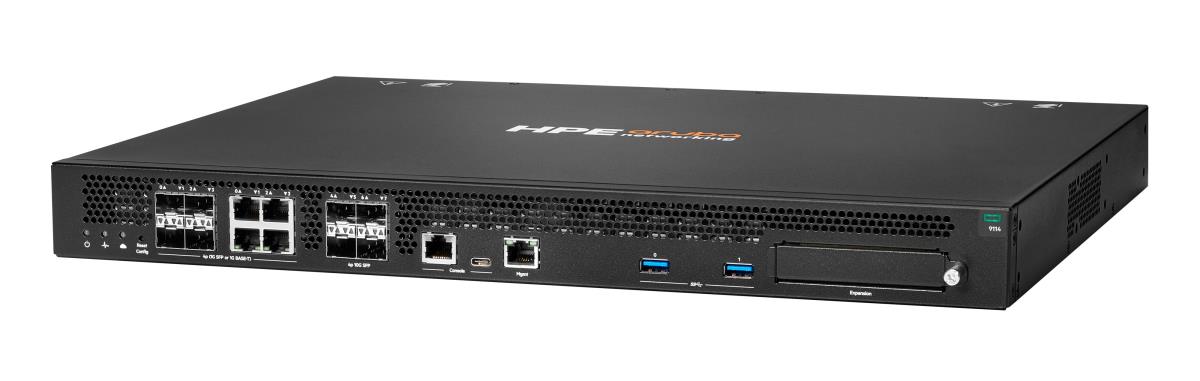 Aruba Networking 9114 4x SFP+ 4x Combo 1x Expansion Slot Hybrid Gateway