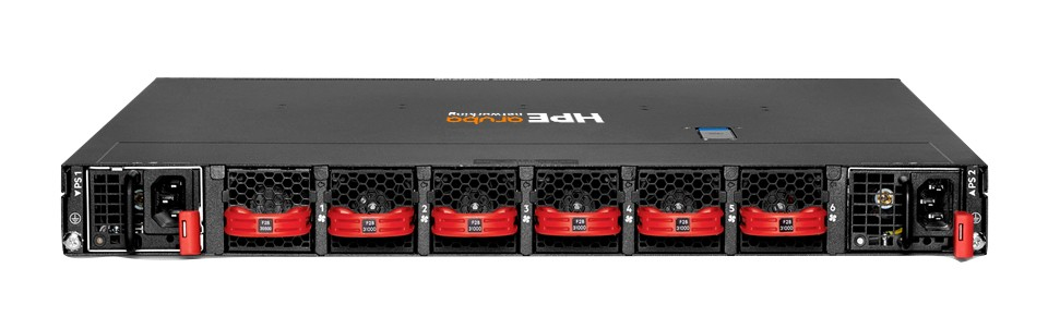 Aruba Networking 9300-32D 32p QSFP-DD 2p 10G SFP+ Front-to-Back 6 Fans 2 AC PSU Bundle