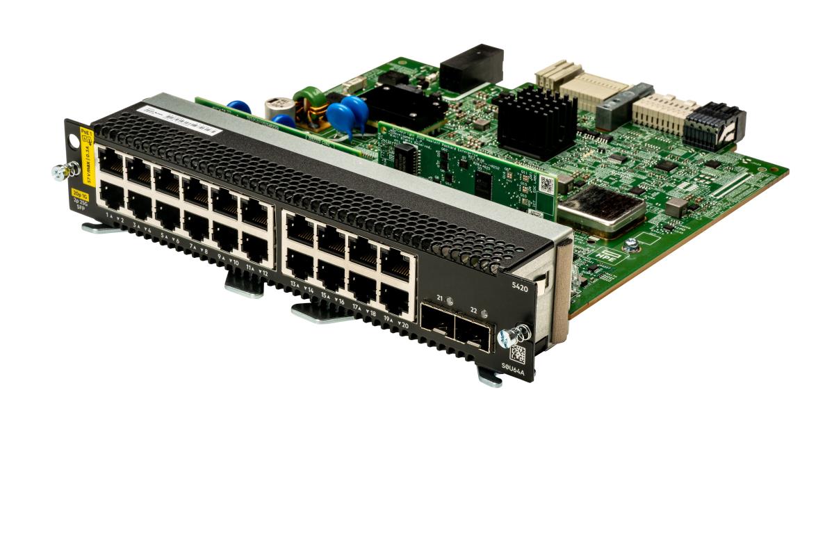 Aruba Networking CX 5420 20p 10M/100M/1G Class4 PoE 2p SFP28 1G/10G/25G Module