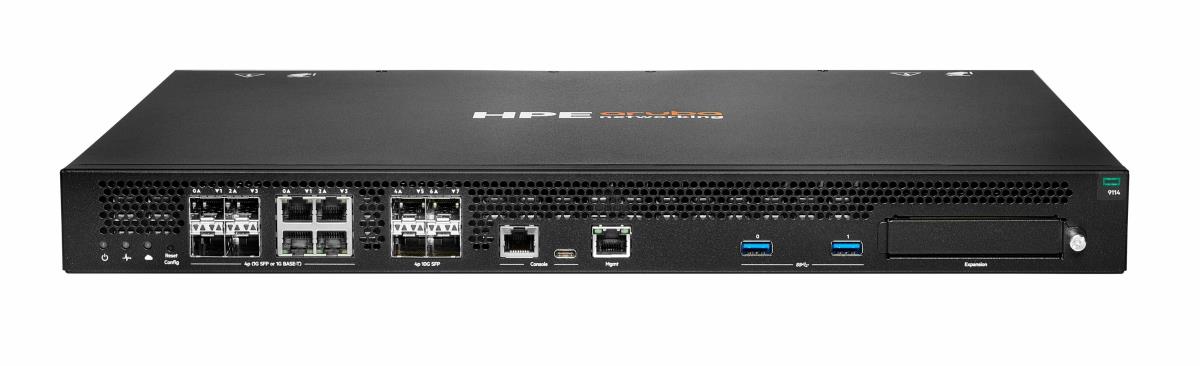 Aruba Networking 9114 4x SFP+ 4x Combo 1x Expansion Slot Hybrid Gateway