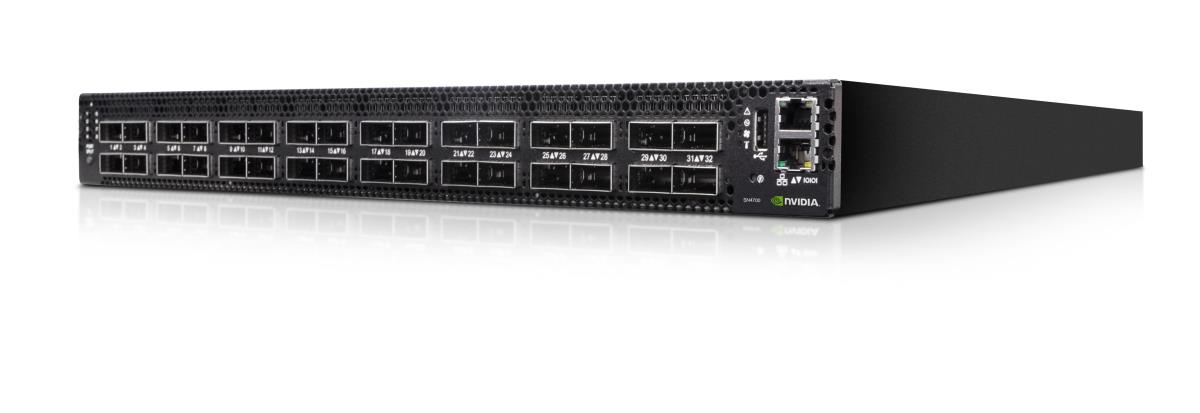 HPE 400GbE 32QSFPDD Power to Connector Airflow Switch SN4700M with NVIDIA Cumulus