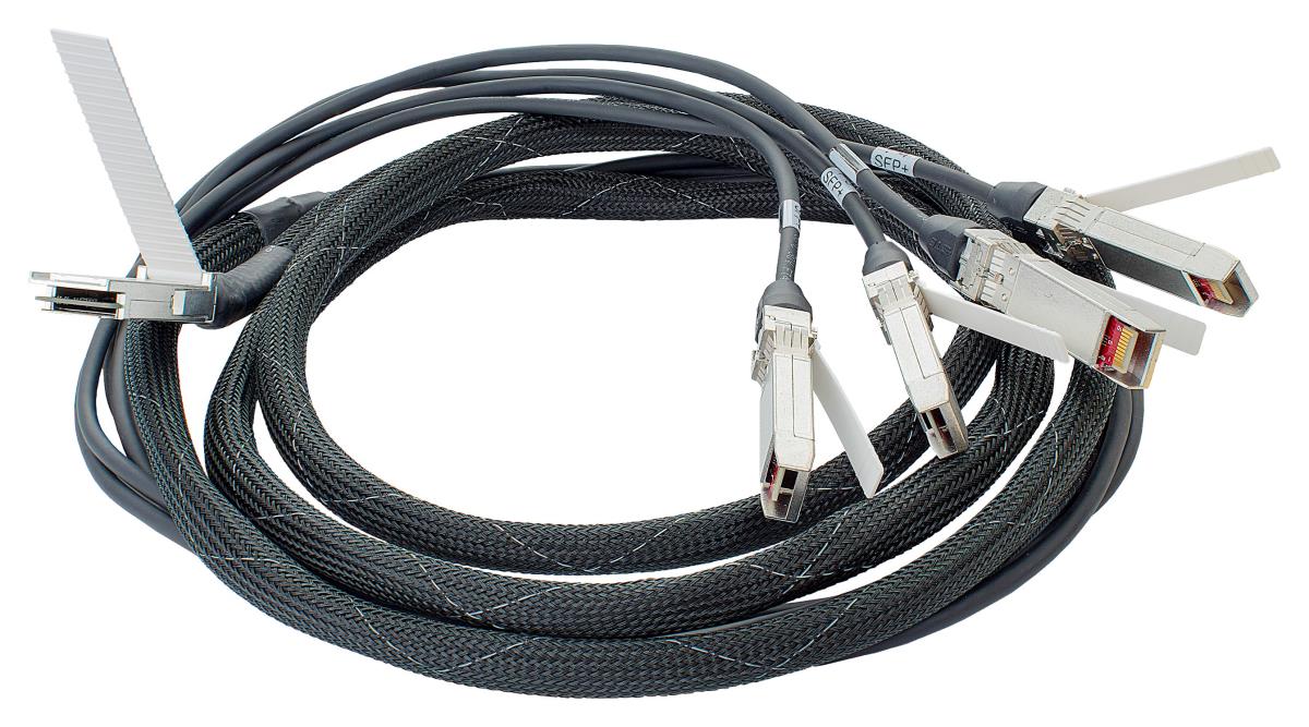 BladeSystem c-Class 40G QSFP+ to 4x10G SFP+ 3m Direct Attach Copper Splitter Cable