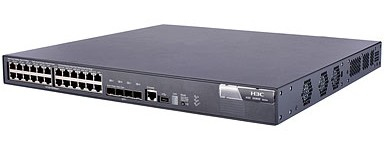 Switch A5800-24G-PoE, 24 RJ-45 autosensing 10/100/1000 ports, 4 fixed 1000/10000 SFP+ ports