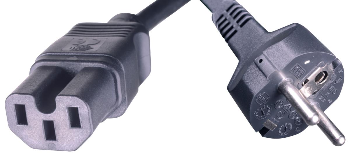 Power Cord 2.5M C15 to CEE 7-vii