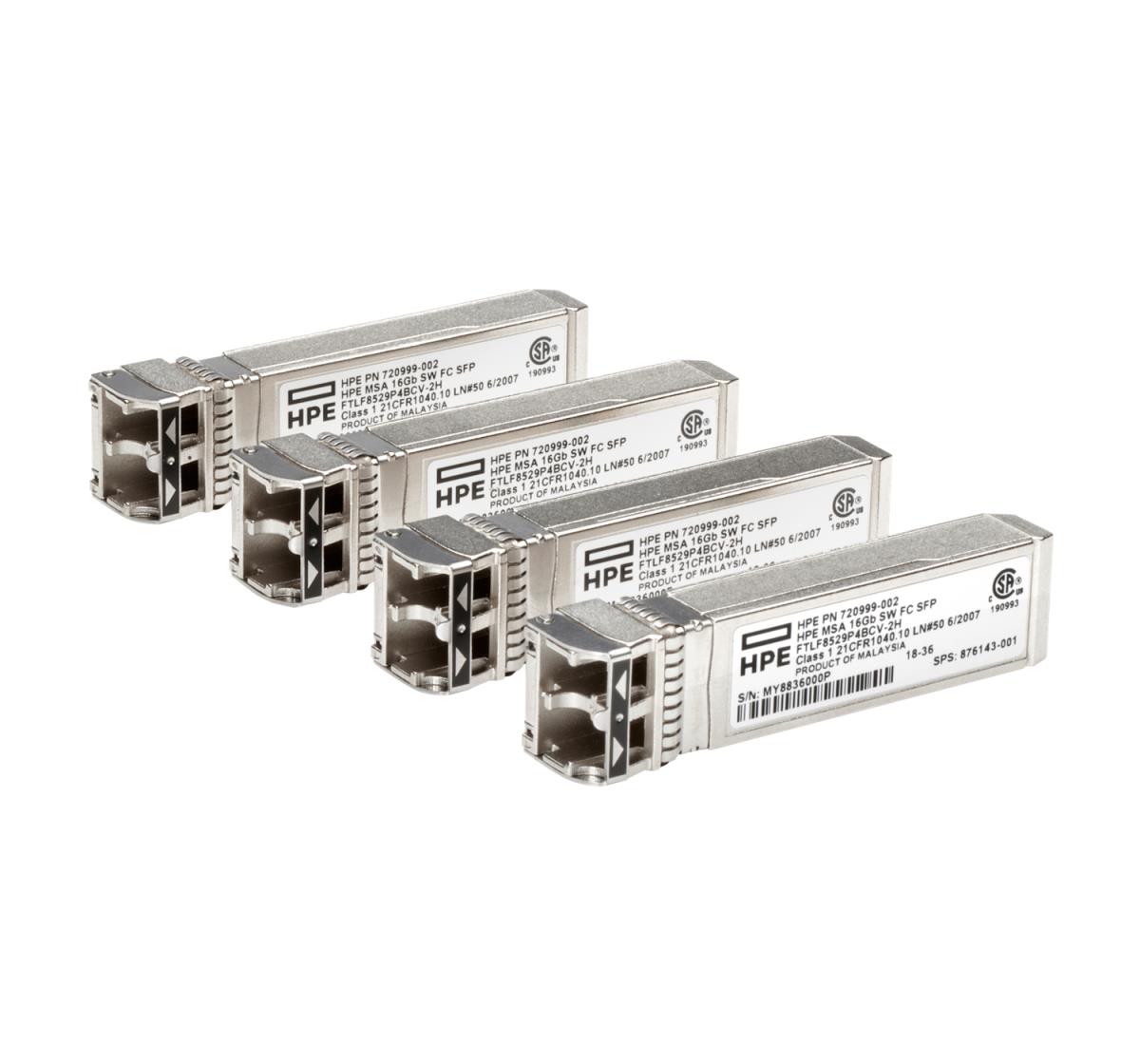 Transceiver MSA 16GB Short Wave Fibre Channel SFP+ 4-pack