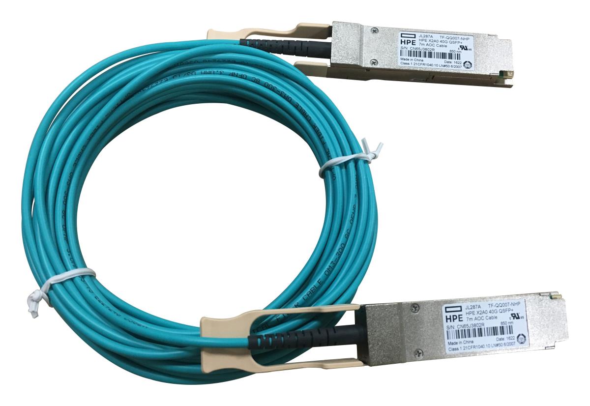 HPE X2A0 40G QSFP+7m Active Optical Cable (JL287A)