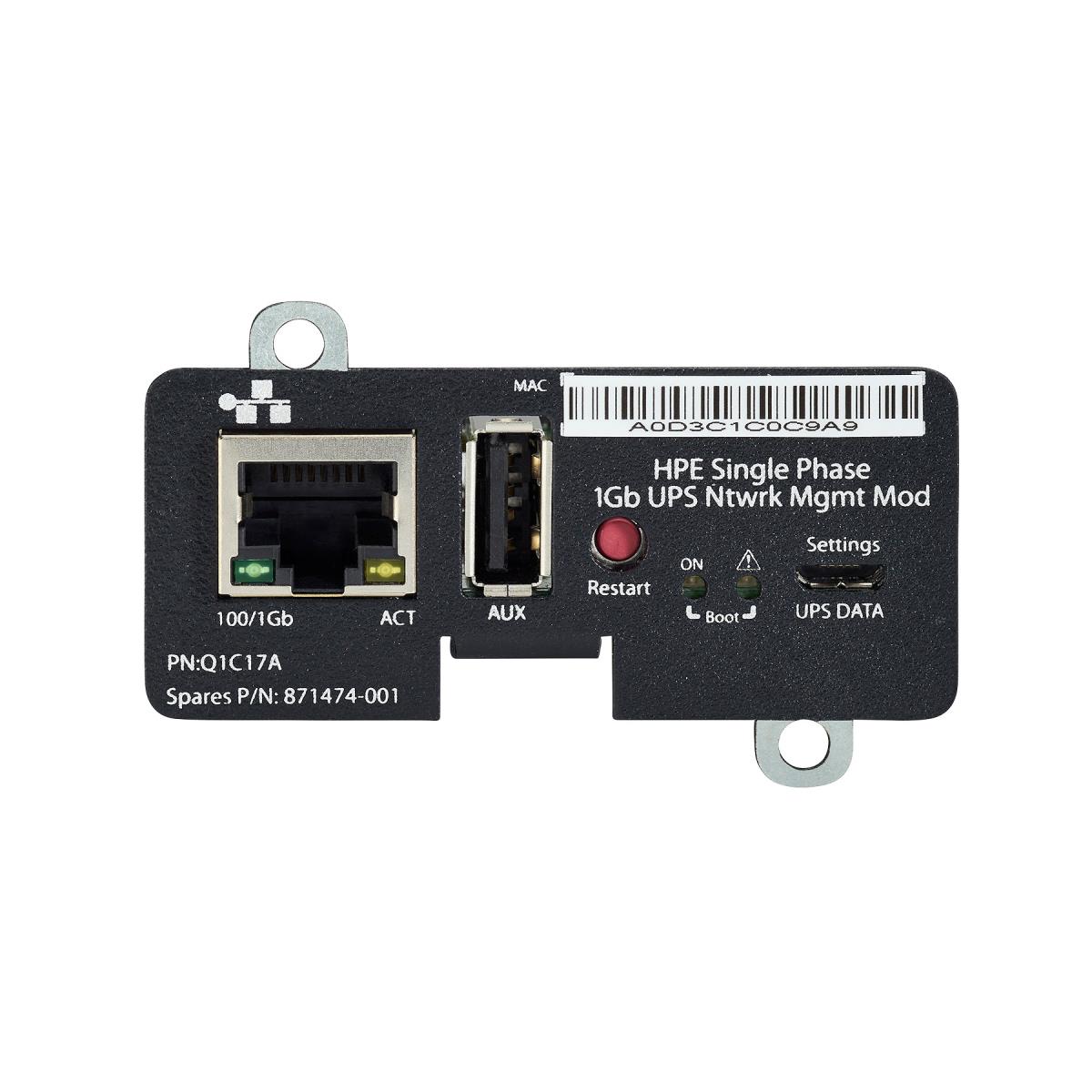 HPE Single Phase 1GB UPS Network Managment Module