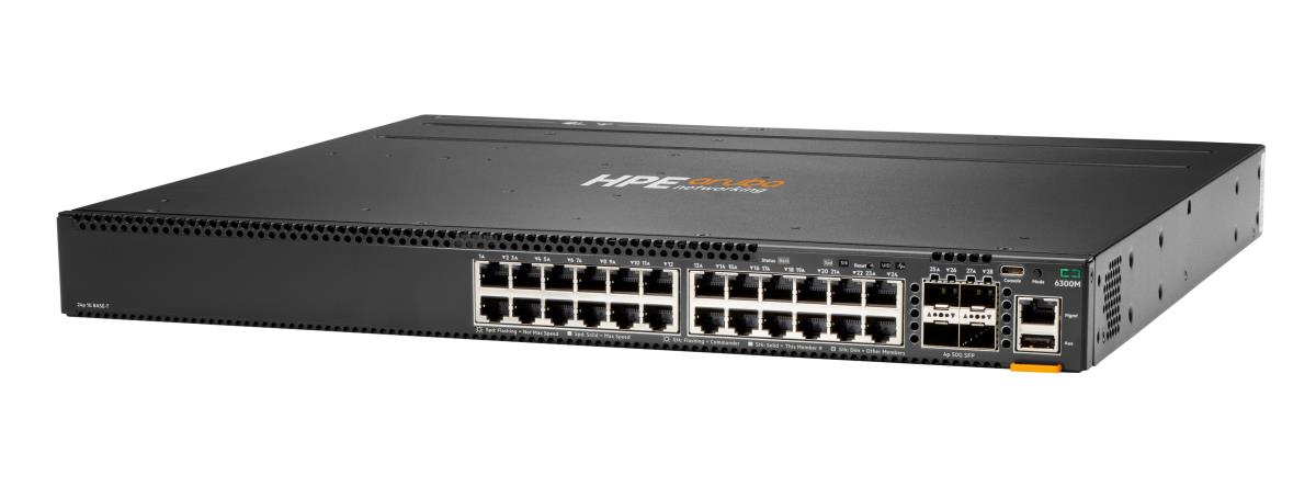 Aruba 6300M 24-port 1GbE and 4-port SFP56 Switch