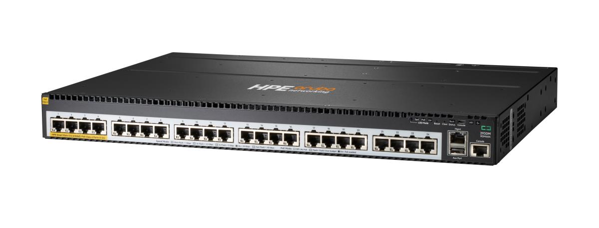 Aruba 2930M 24 HPE Smart Rate PoE Class 6 1-slot Switch