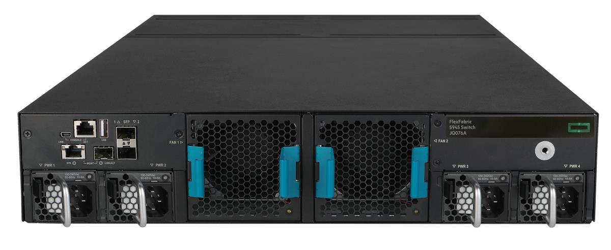 FlexFabric 5945 4-slot Switch, 96x 10/25GbE and 8 x 100GbE ports