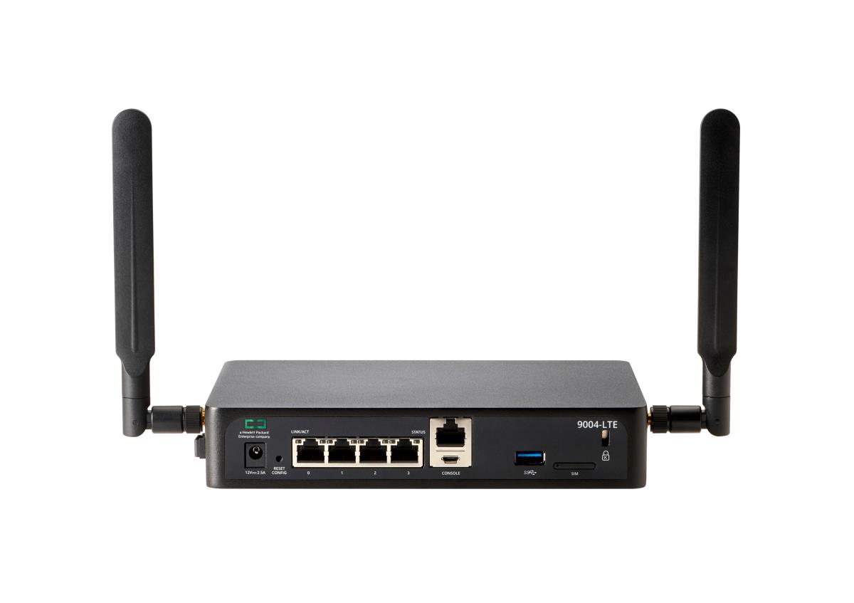Aruba Networking 9004 (RW) 4-Port 10/100/1000BASE-T LTE 2K Clients - 32 APs Branch Gateway