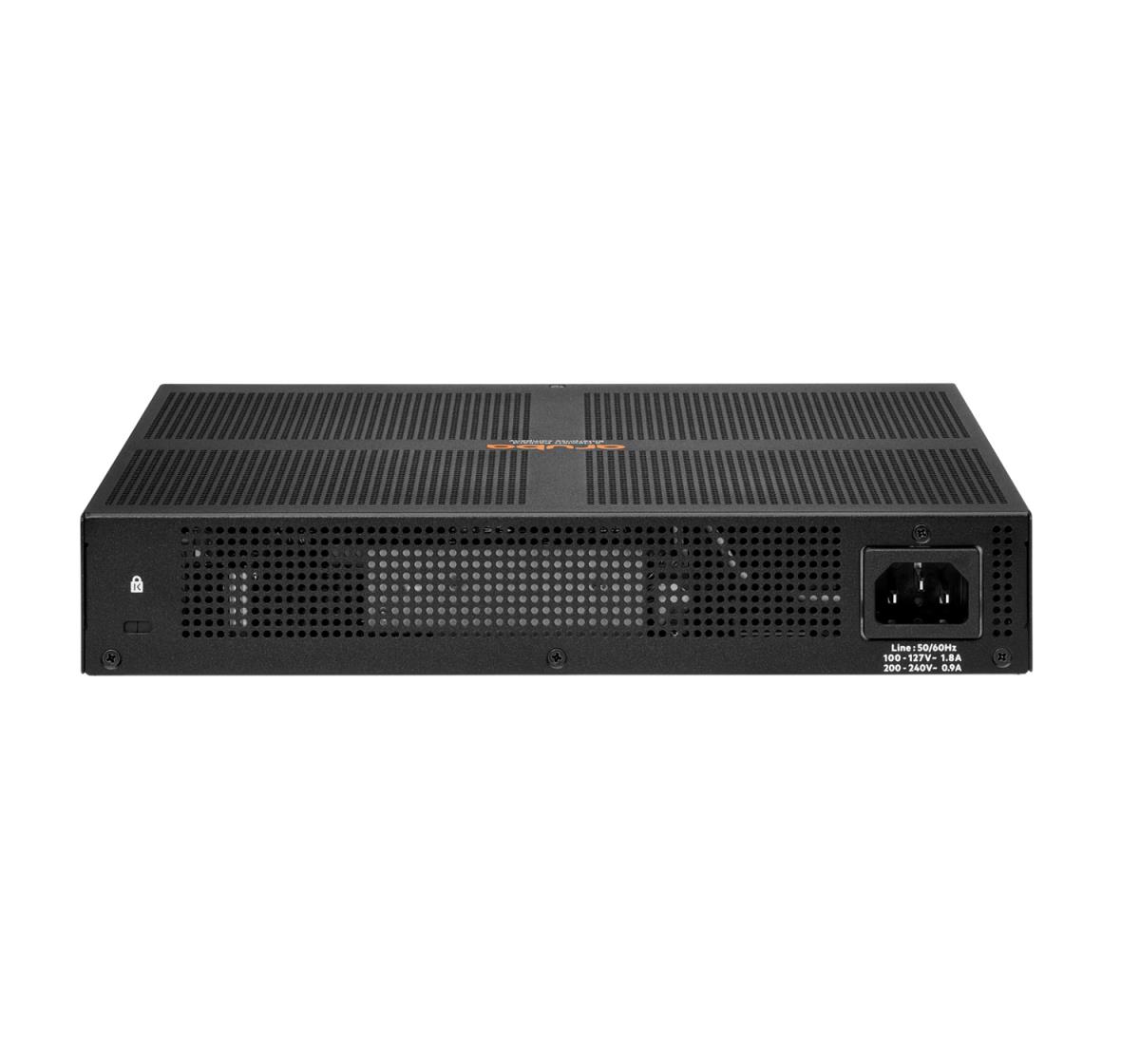 Aruba 6100 12G Class4 PoE 2G/2SFP+ 139W Switch, 12x ports 10/100/1000BASE-T Ports 2x 1G/10G SFP ports 2x 1GbE ports