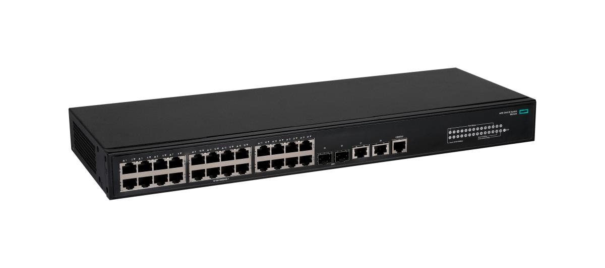 FlexNetwork 5140 24G 2SFP+ 2XGT EI Switch, (24) RJ-45 autosensing 10/100/1000 ports