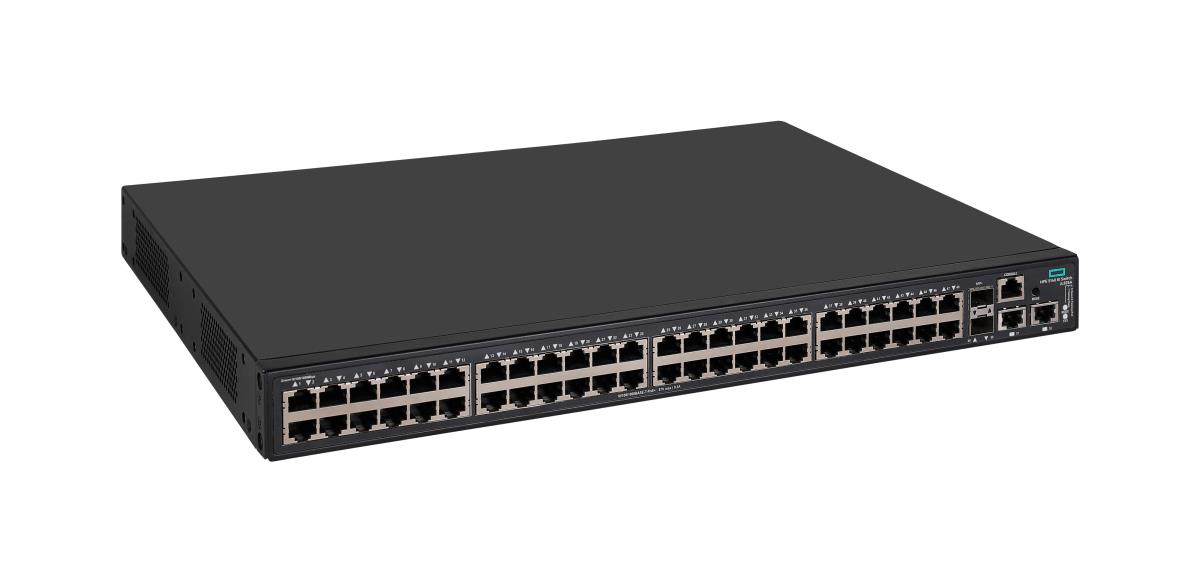 FlexNetwork 5140 48G POE+ 2SFP+ 2XGT EI Switch, 48 RJ-45 autosensing 10/100/1000 ports