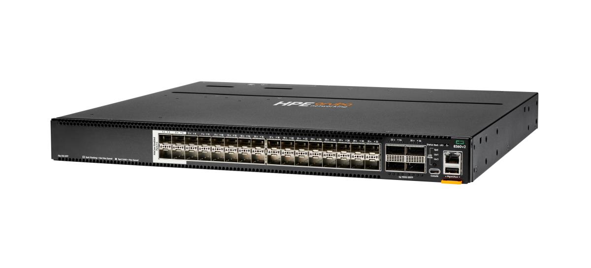 Aruba 8360-32Y4C v2 32p 25G SFP/+/28 4 Sec 4p 100G QSFP+/28 Front-to-Back 3 Fans 2 AC