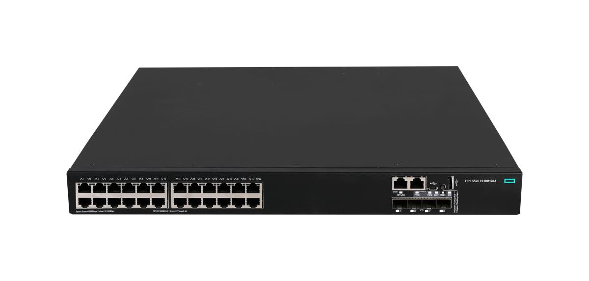 FlexNetwork 5520HI 24 10/100/1000BASE-T 4 10G/1G BASE-X SFP+ 1 Exp 2 Fan Tray 2 PS Switch