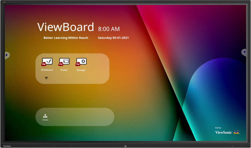 Interactive Flat Panel  ViewBoard 50 Serie touchscreen 98in UHD Android 8.0 IR 350 nits 2x10W + sub 15W incl USB-C 65Watt