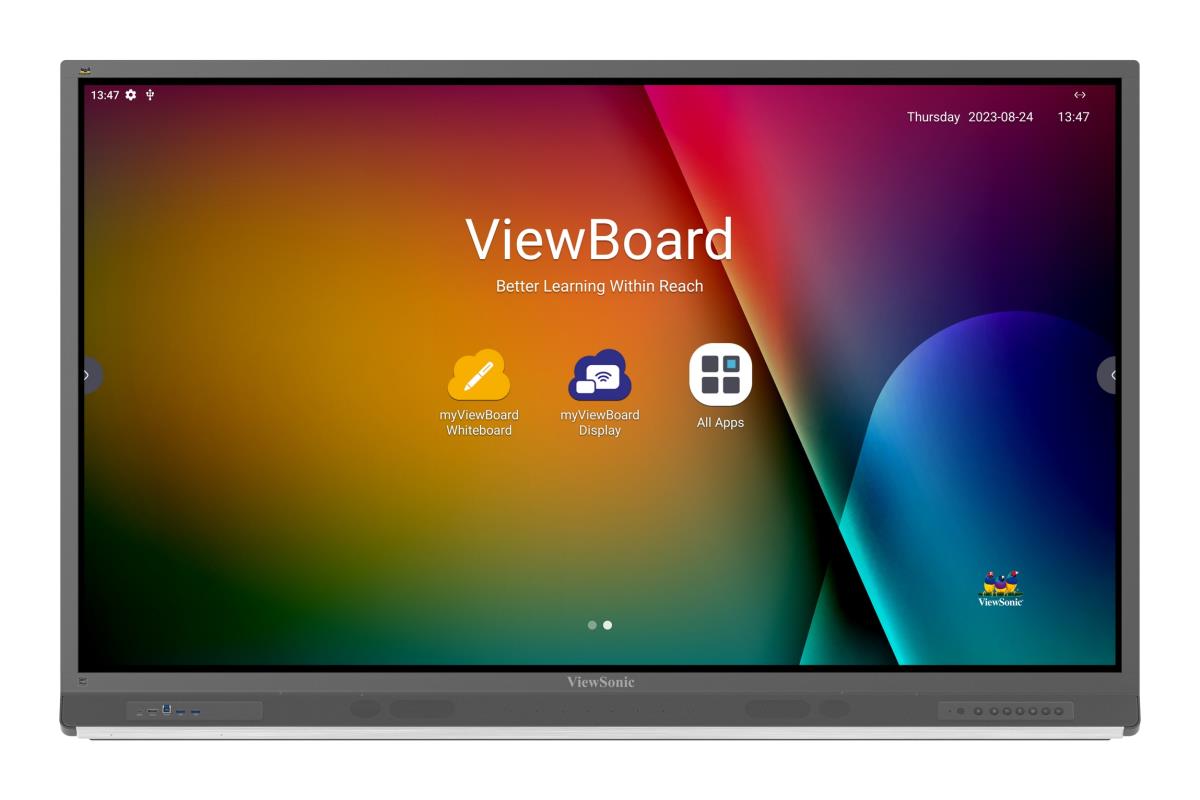 Interactive Flat Panel  - ViewBoard  IFP6552-2F - 65in - 3840x2160 (4K UHD) - Android 13.0 IR 450 nits USB-C DP 2x20W + sub 20W + array m