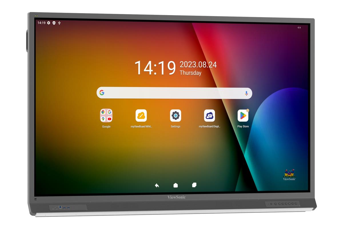 Interactive Flat Panel  - ViewBoard  IFP6552-2F - 65in - 3840x2160 (4K UHD) - Android 13.0 IR 450 nits USB-C DP 2x20W + sub 20W + array m
