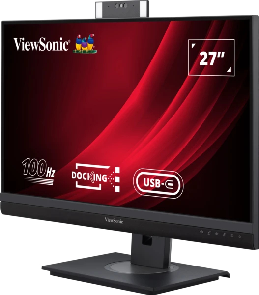 Video Conference USB-C Monitor - VG2757V-2K - 27in - 2560x1440 (QHD) - IPS Speaker Webcam 90W USB C, Docking, Built-In Gigabit Ethernet