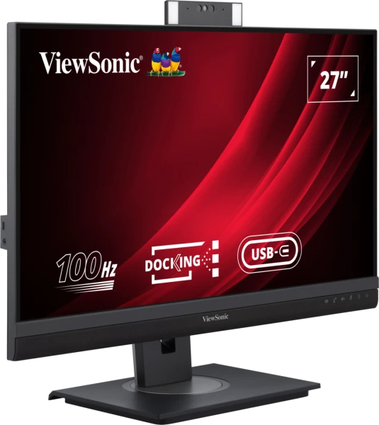 Video Conference USB-C Monitor - VG2757V-2K - 27in - 2560x1440 (QHD) - IPS Speaker Webcam 90W USB C, Docking, Built-In Gigabit Ethernet