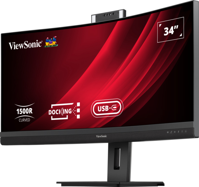 Curved Video Conferencing USB-c Monitor - Vg3457cv - 34in - 3440x1440 (wqhd) - Docking Pop-up Webcam Speakers