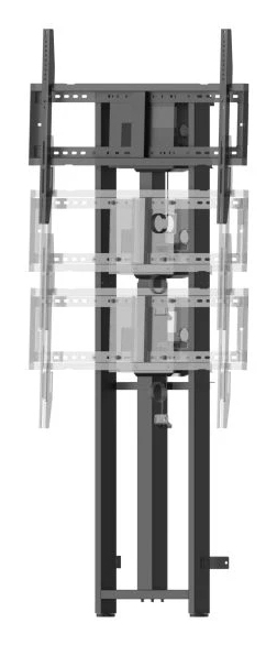 Monitor Mount - VB-STND-104 - wall - 1 monitor - height adjustment - 55 to 86in - Black - Optional Trolley Conversion