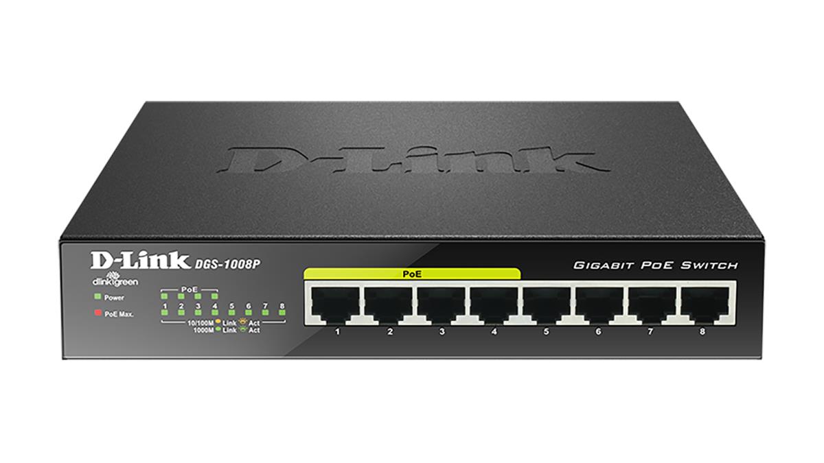 Switch Dgs-1008p/e Giga Express 8-port 10/100/1000mbps L2