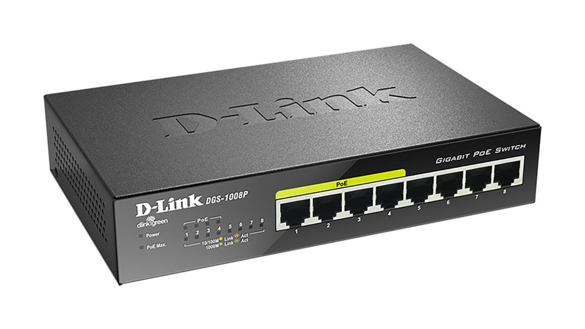 Switch Dgs-1008p/e Giga Express 8-port 10/100/1000mbps L2
